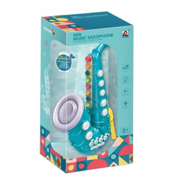 BABY SAXOPHONE WITH SOUNDS AND LIGHTS - BLUE