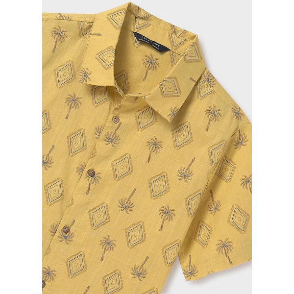 MAYORAL SHIRT SHORT SLEEVES PRINTED YELLOW 