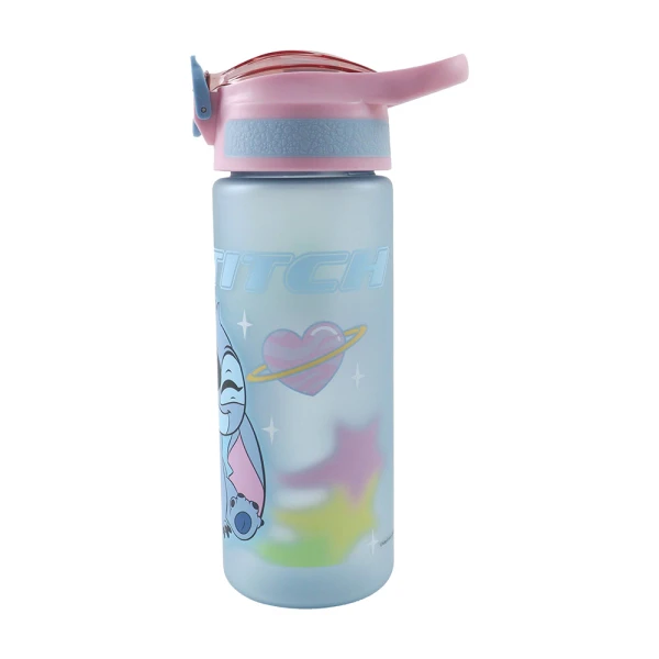 PLASTIC WATER BOTTLE 600ml WITH STRAW STITCH