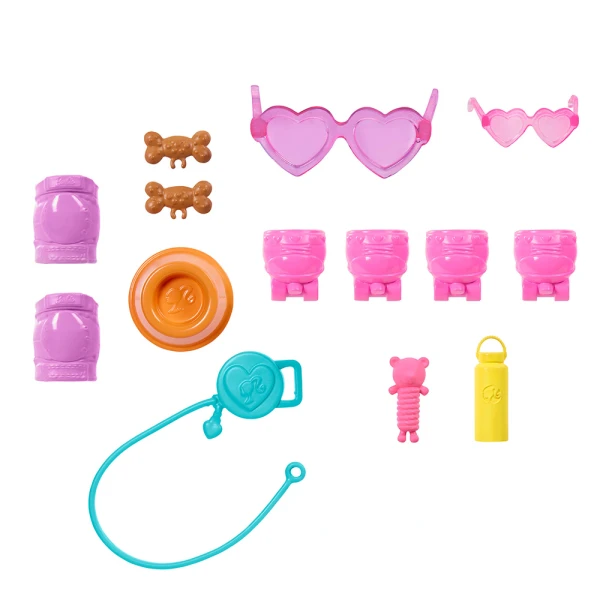 BARBIE ΚΟΥΚΛΑ ROLLER SKATES ΜΕ ΣΚΥΛΑΚΙ