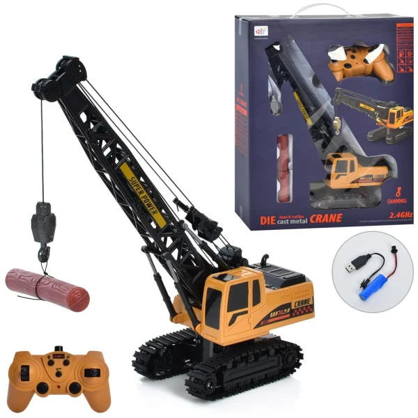 REMOTE CONTROL TOWER CRANE WITH CRAWLERS USB 2.4GHZ
