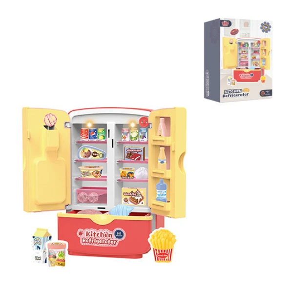 SET REFRIGIRATOR WITH LIGHT AND SOUNDS ACCESSORIES  - 2 COLORS