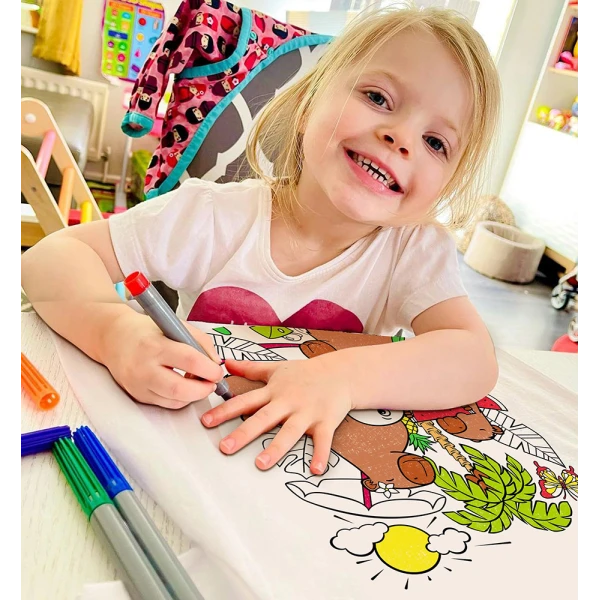 SPLAT PLANET WASHABLE COLOURING T-SHIRT CAPYBARA WITH MARKERS (7-8 YEARS)