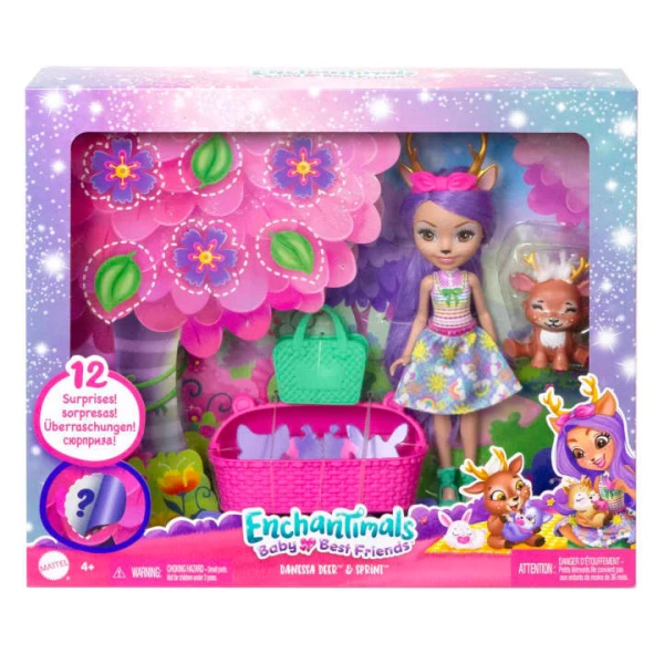 ENCHANTIMALS BABY BFFS ΚΟΥΚΛΑ ΚΑΙ ΖΩΑΚΙΑ ΦΙΛΑΡΑΚΙΑ ΕΚΠΛΗΞΗ - DANESSA DEER & SPRINT