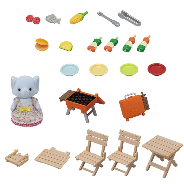 THE SYLVANIAN FAMILIES ΣΕΤ ΜΠΑΡΜΠΕΚΙΟΥ ΠΙΚ-ΝΙΚ ΜΕ ΤΗ ΜΙΚΡΟΥΛΑ ELEPHANT 5640