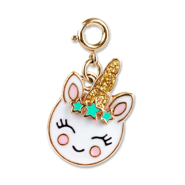 CHARM IT GOLD UNICORN SMILEY CHARM