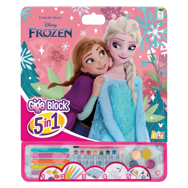 GIGA BLOCK DRAWING SET DISNEY FROZEN 5 IN 1 ICY ADVENTURE FOR AGES 3+