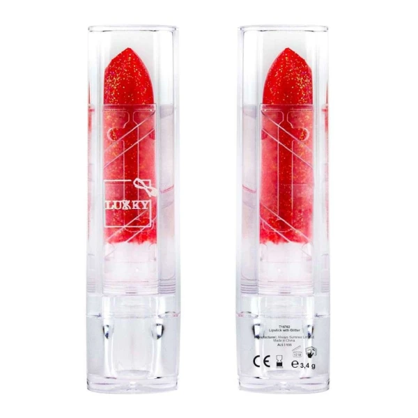 LUKKY LIPSTICK WITH GLITTER - 3 COLORS