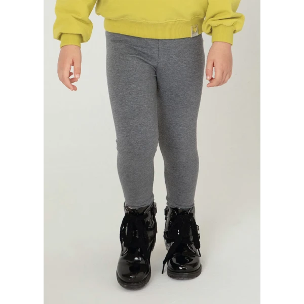 MAYORAL LEGGINGS COTTON ELASTIC BASIC GREY INTENSE