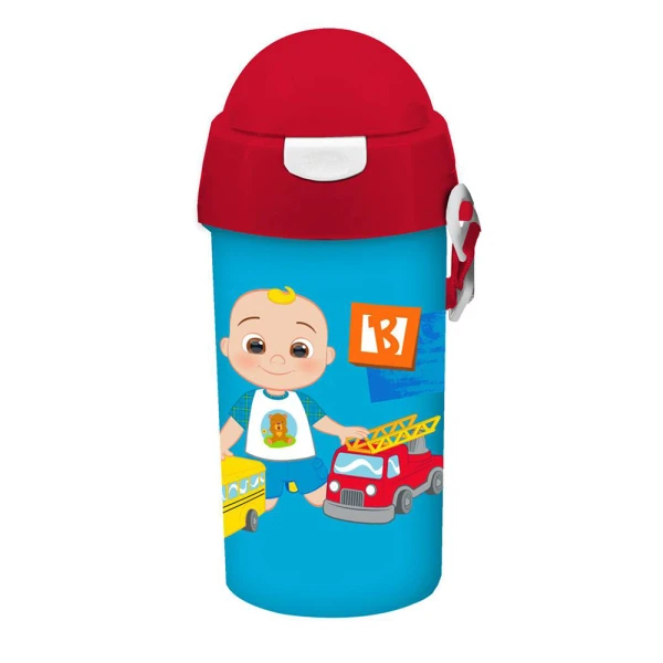 ΠΑΓΟΥΡΙ ΠΛΑΣΤΙΚΟ 500ml ΜΕ ΚΑΛΑΜΑΚΙ 9Χ19 εκ. COCOMELON - 2 ΣΧΕΔΙΑ