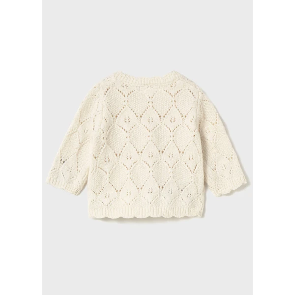 MAYORAL CARDIGAN KNITTED LONG WHITE 