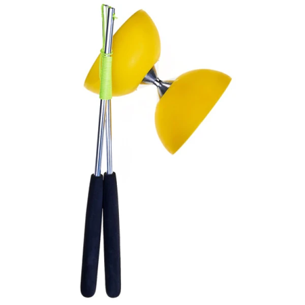 ACROBAT SET 105 DIABOLO YELLOW & ALUMINUM STICKS
