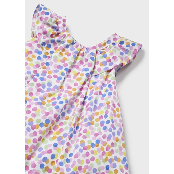 MAYORAL DRESS PRINTED SATIN PINK