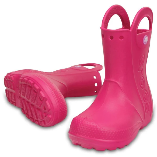 CROCS HANDLE IT RAIN BOOTS KIDS CANDY PINK