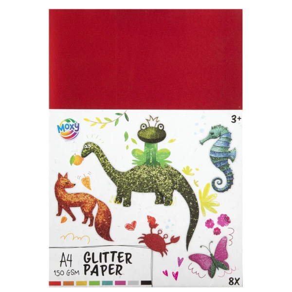 GLITTER PAPER A4 IN DIFFERENT COLORS 150 gsm