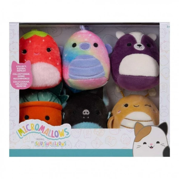 MICROMALLOWS - ΣΕΤ 6τμχ. ΛΟΥΤΡΙΝΑ 6εκ. SQUISHMALLOWS W2