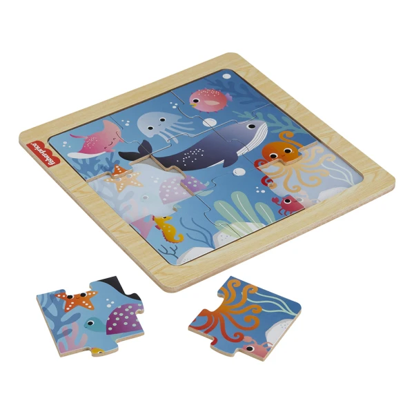 FISHER PRICE WOODEN PUZZLE 10 pcs SEA ANIMALS