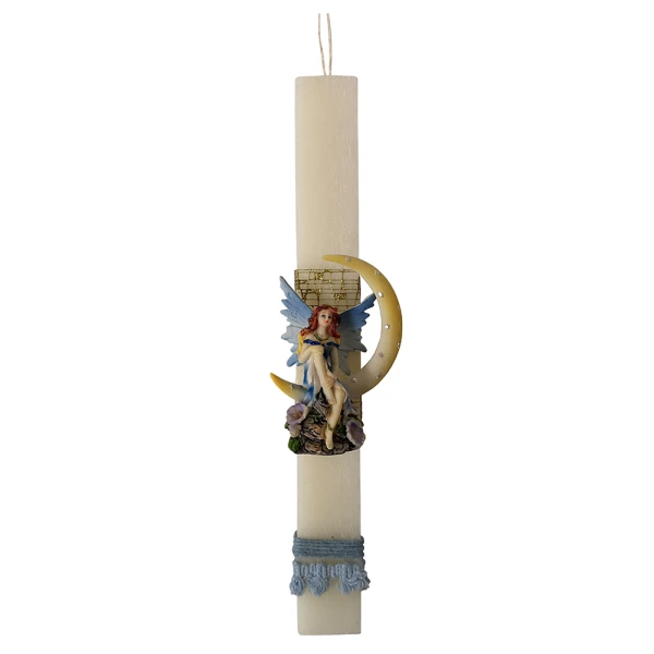 UNIKER HANDMADE CANDLE 29 cm IVORY MOON FAIRY - 4 COLOURS