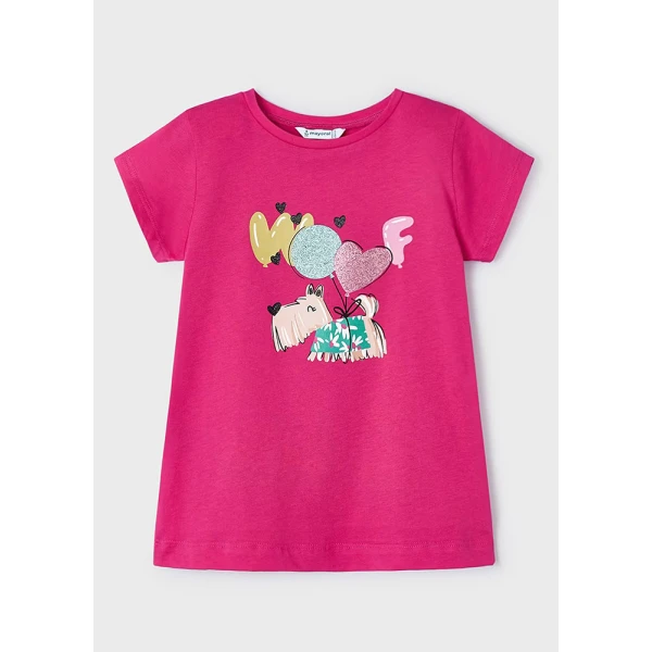 MAYORAL SHORT SLEEVES BLOUSE FUCHSIA