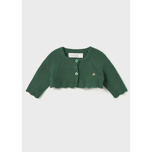 MAYORAL SHORT CARDIGAN KNITTED BASIC DARK GREEN