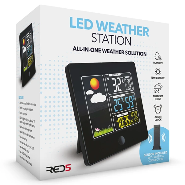 RED5 LED ΟΙΚΙΑΚΟΣ ΜΕΤΕΩΡΟΛΟΓΙΚΟΣ ΣΤΑΘΜΟΣ