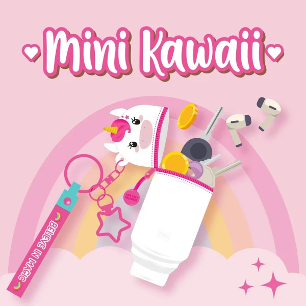 LEGAMI MINI KAWAII COIN PURSE WITH KEY RING - UNICORN