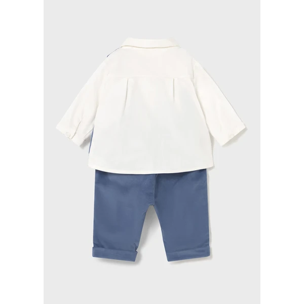 MAYORAL SET TROUSERS SHIRT VEST LIGHT BLUE