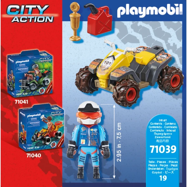PLAYMOBIL CITY ACTION ΟΔΗΓΟΣ ΑΓΩΝΩΝ ΜΕ ΓΟΥΡΟΥΝΑ 4Χ4