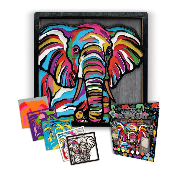 SPLAT PLANET WOODEN ART CRAFT KIT ELEPHANT