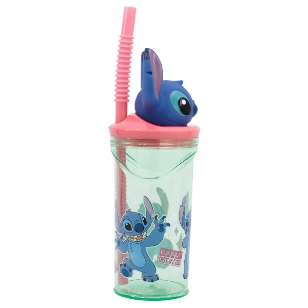 ΠΑΙΔΙΚΟ ΠΟΤΗΡΙ 360ml ΜΕ 3D ΦΙΓΟΥΡΑ STITCH FLOWERS AS