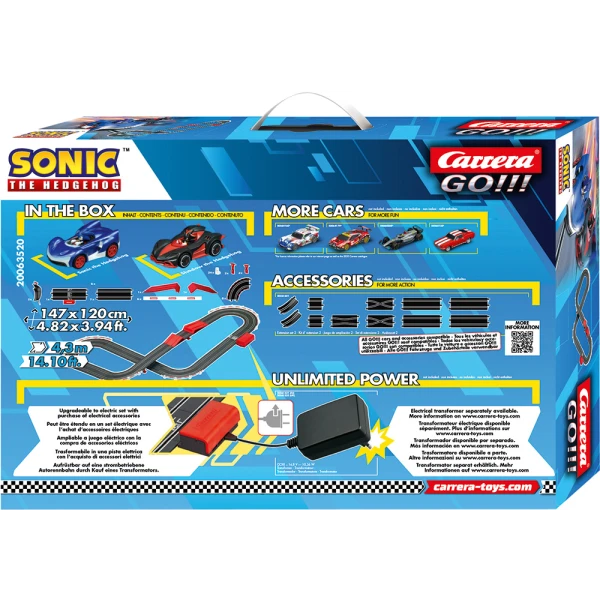 CARRERA GO!!! ΣΕΤ ΠΙΣΤΑ ΜΕ 2 ΑΥΤΟΚΙΝΗΤΑΚΙΑ SONIC THE HEDGEHOG BATTERY OPERATED 20063520