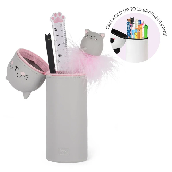 LEGAMI 2 IN 1 SILICONE PENCIL CASE KAWAII KITTY