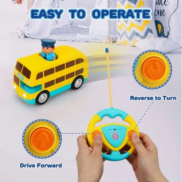 BABY REMOTE CONTROL YELLOW BUS 27MHz