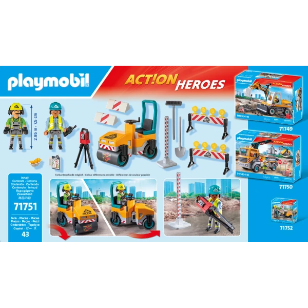 PLAYMOBIL ACTION HEROES ΟΔΟΣΤΡΩΤΗΡΑΣ ΚΑΙ ΕΡΓΑΤΕΣ