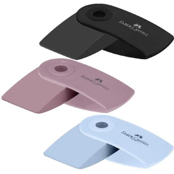 FABER-CASTELL ERASER MINI SLEEVE - 3 COLOURS