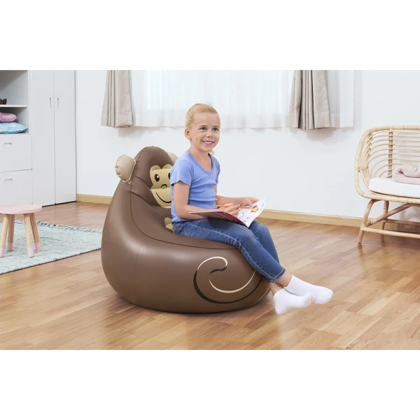 BESTWAY CHILDREN INFLATABLE CHAIR 72X72X64 cm  COZY CRITTERS - MONKEY