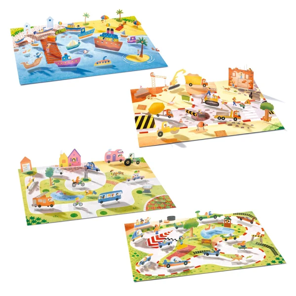 DJECO I CREATE 3D IMAGES WITH STICKERS – VEHICLES
