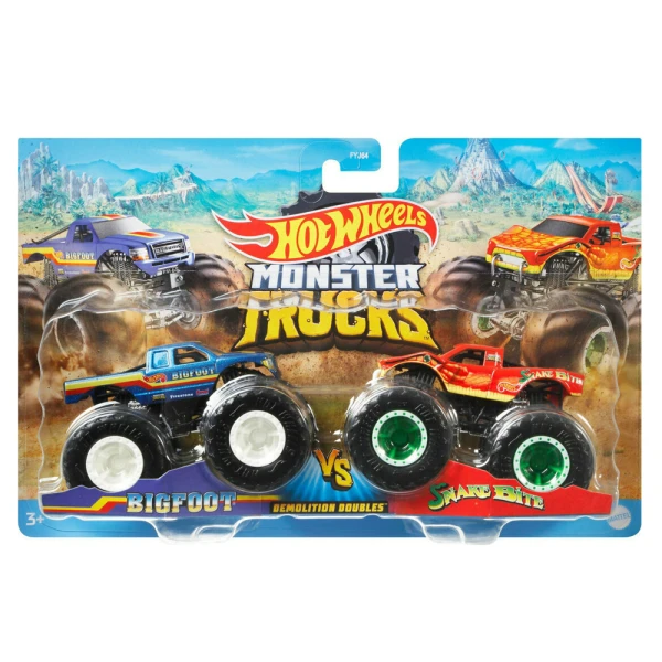 HOT WHEELS MONSTER TRUCKS SET OF 2 - VARIOUS DESIGNS