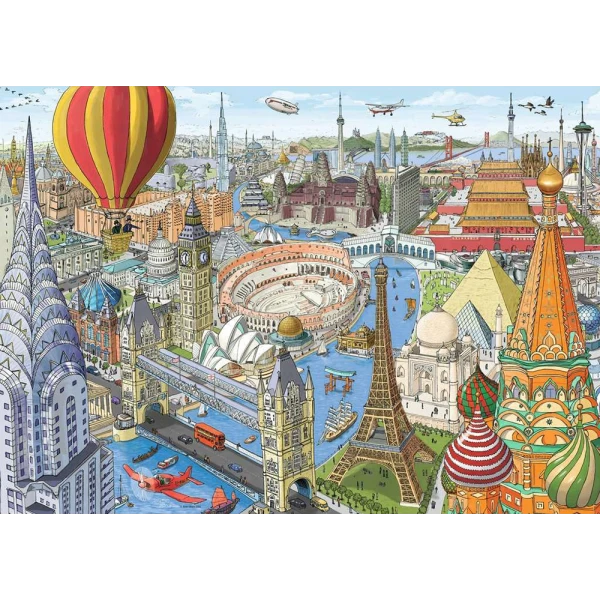 RAVENSBURGER PUZZLE 1000 pcs AROUND THE WORLD IN 80 DAYS