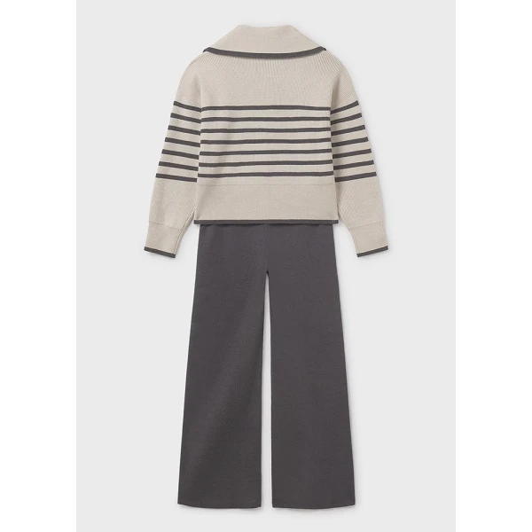 MAYORAL SET TROUSERS LONG KNITTED GRAPHITE INTENSE