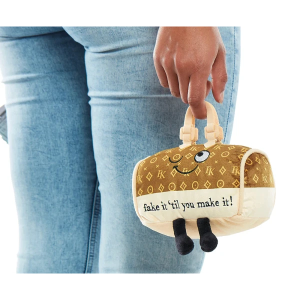 PUNCHKINS PLUSH WOMEN\'S HANDBAG - FAKE IT TIL YOU MAKE IT