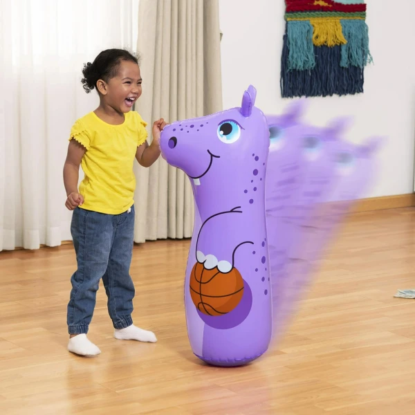 BESTWAY UP IN & OVER INFLATABLE BOP BAG ANIMAL 89 cm - HIPPO