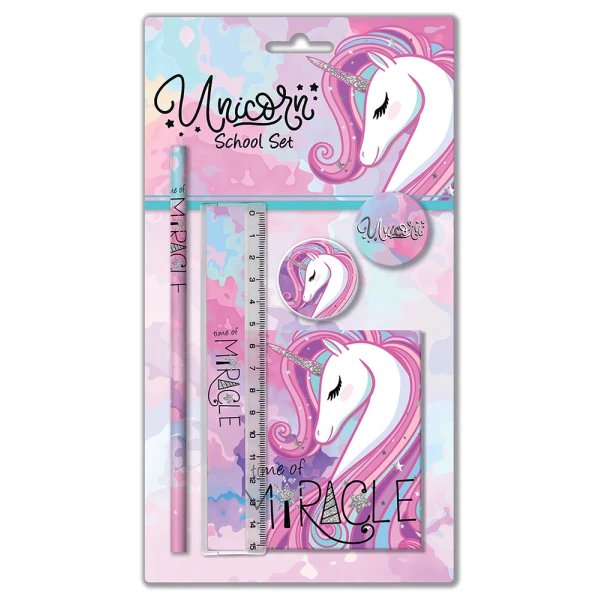 STATIONERY SET IN BLISTER UNICORN