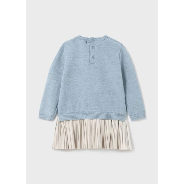 MAYORAL DRESS KNITTED COMBINED BLUE