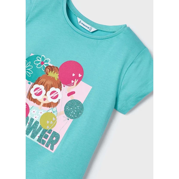 MAYORAL SHORT SLEEVES BLOUSE PETROL