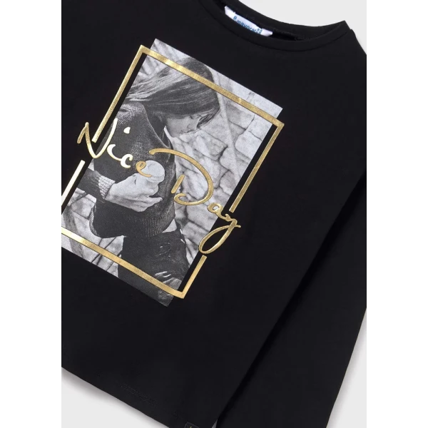 MAYORAL BLOUSE LONG SLEEVES BLACK