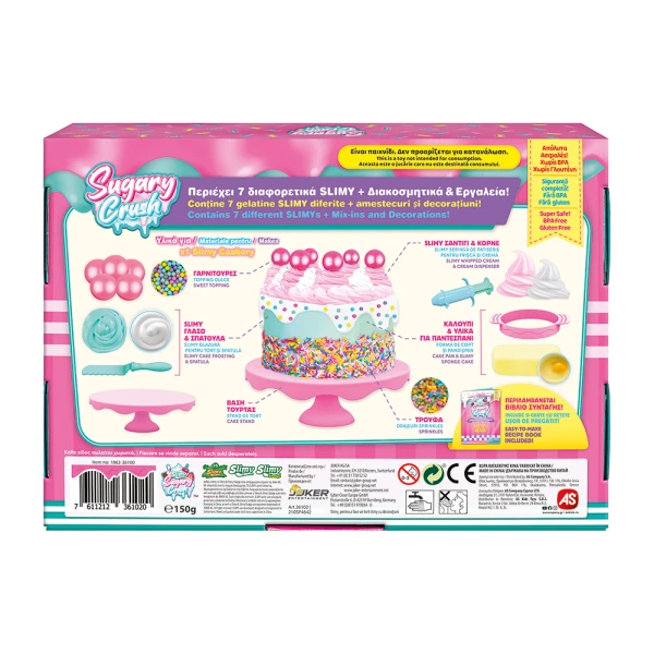 AS SLIME SUGARY CRUSH FOR AGES 7+ - 6 DESIGNS
