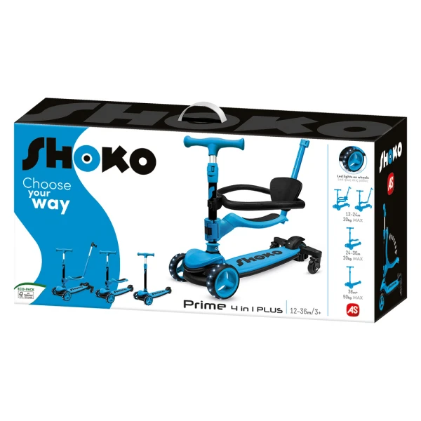 SHOKO ΠΑΙΔΙΚΟ ΠΑΤΙΝΙ PRIME 4 IN 1 PLUS ΣΕ ΜΠΛΕ ΧΡΩΜΑ ΓΙΑ 12+ ΜΗΝΩΝ