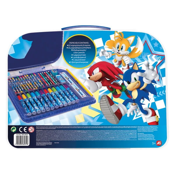 AS ART CASE ΣΕΤ ΖΩΓΡΑΦΙΚΗΣ SONIC THE HEDGEHOG ΓΙΑ 3+ ΧΡΟΝΩΝ