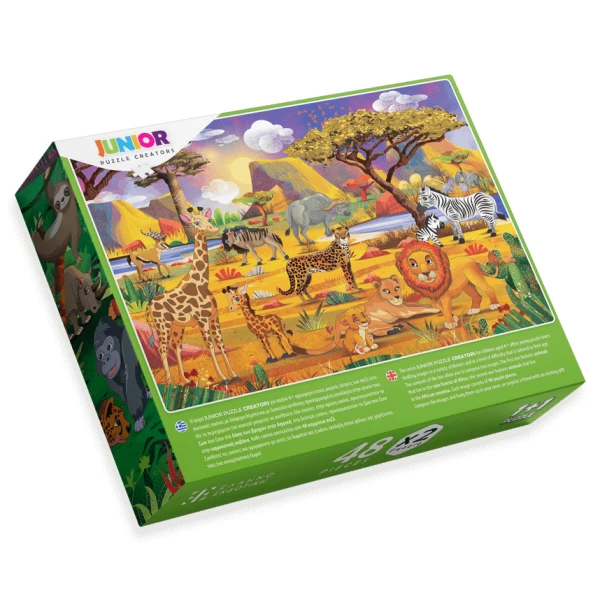 PUZZLE 48 pcs. ANIMALS IN ACTION - JUNGLE ADVENTURE